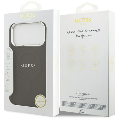 Etui MagSafe dla Apple iPhone 17 Pro Max, Guess, Classic Logo, Brązowy