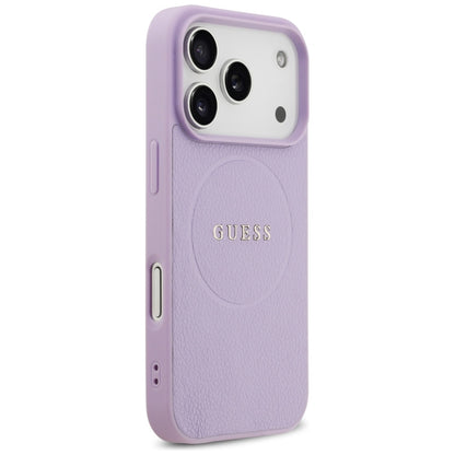 Etui MagSafe dla Apple iPhone 17 Pro Max, Guess, Grained Gold Ring, Fioletowy