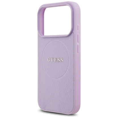 Etui MagSafe dla Apple iPhone 17 Pro Max, Guess, Grained Gold Ring, Fioletowy