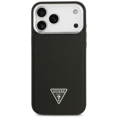 Etui MagSafe dla Apple iPhone 17 Pro Max, Guess, Grained Triangle Logo, Czarne