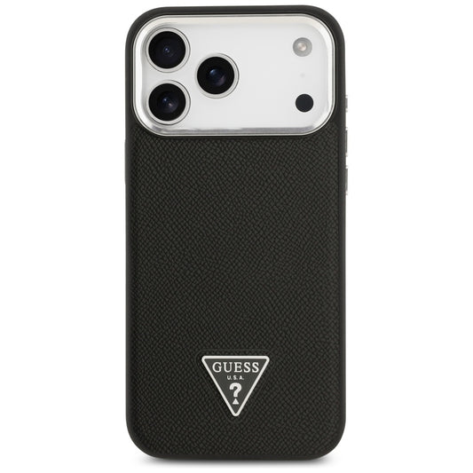 Etui MagSafe dla Apple iPhone 17 Pro Max, Guess, Grained Triangle Logo, Czarne