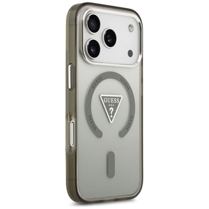 Etui MagSafe dla Apple iPhone 17 Pro Max, Guess, IML Gradient Triangle Logo, Kaki