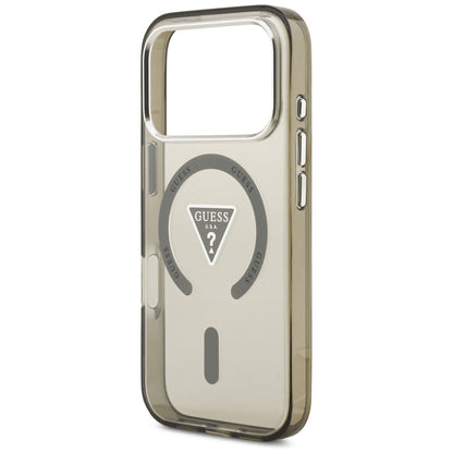 Etui MagSafe dla Apple iPhone 17 Pro Max, Guess, IML Gradient Triangle Logo, Kaki