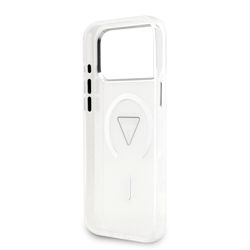 Etui MagSafe dla Apple iPhone 17 Pro Max, Guess, IML Gradient Triangle Logo, Przezroczyste