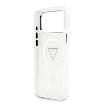 Etui MagSafe dla Apple iPhone 17 Pro Max, Guess, IML Gradient Triangle Logo, Przezroczyste