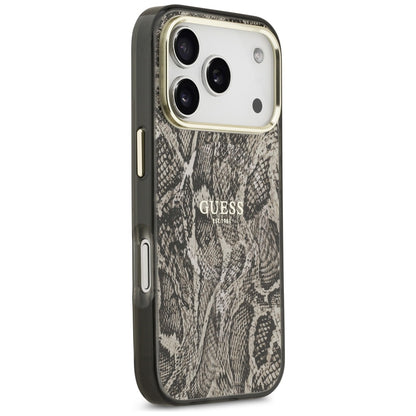 Etui MagSafe dla Apple iPhone 17 Pro Max, Guess, Python Pattern, Brązowy