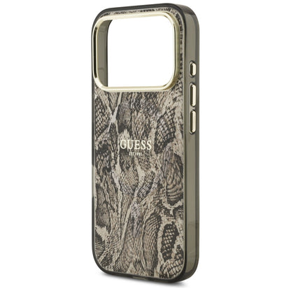 Etui MagSafe dla Apple iPhone 17 Pro Max, Guess, Python Pattern, Brązowy
