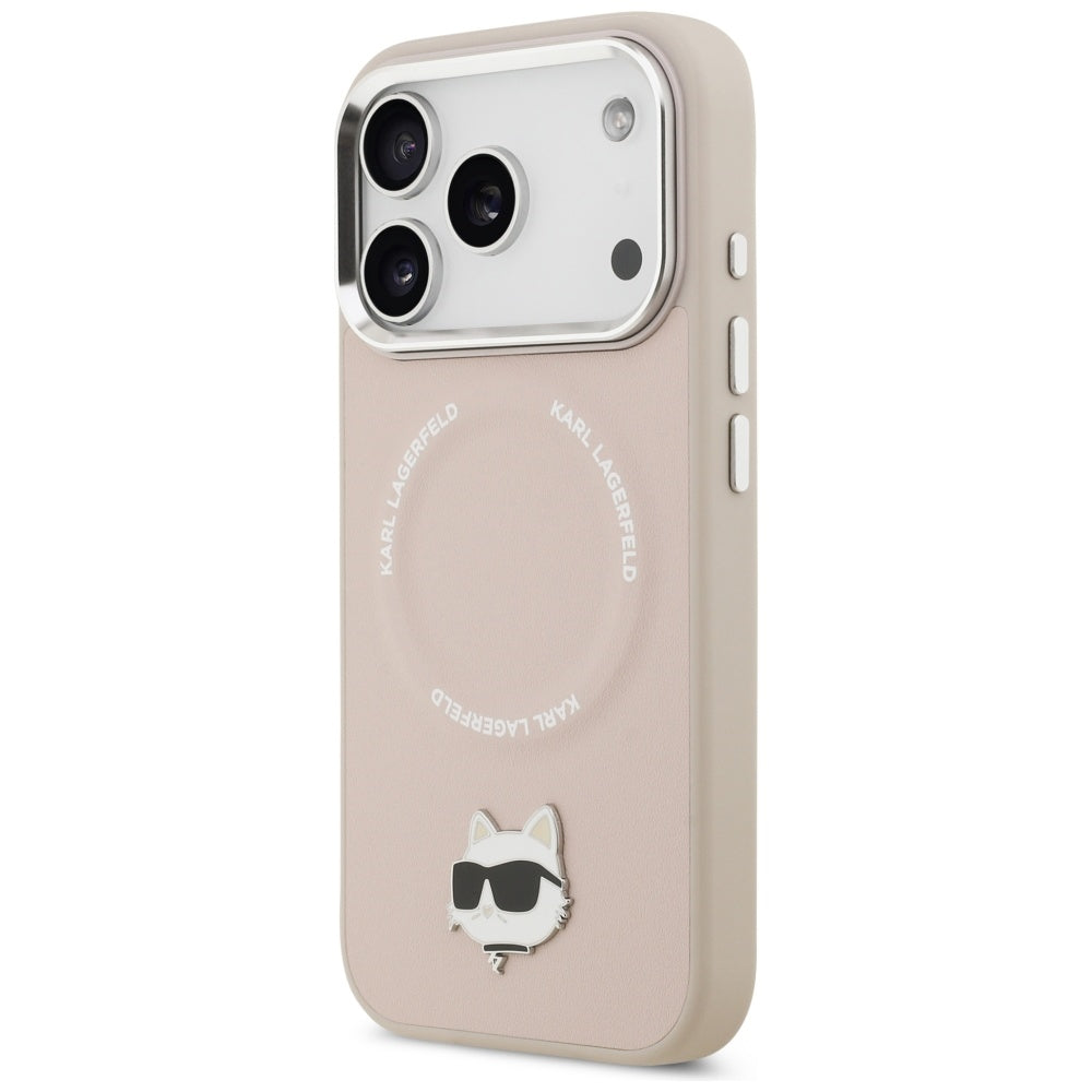 Etui MagSafe dla Apple iPhone 17 Pro Max, Karl Lagerfeld, Choupette Pin, Różowy