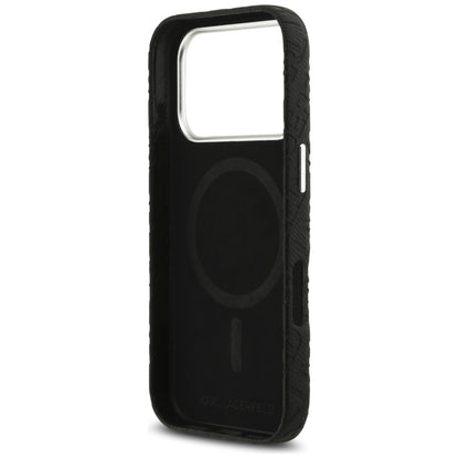 Etui MagSafe dla Apple iPhone 17 Pro Max, Karl Lagerfeld, FW Stamped Karl, Czarne