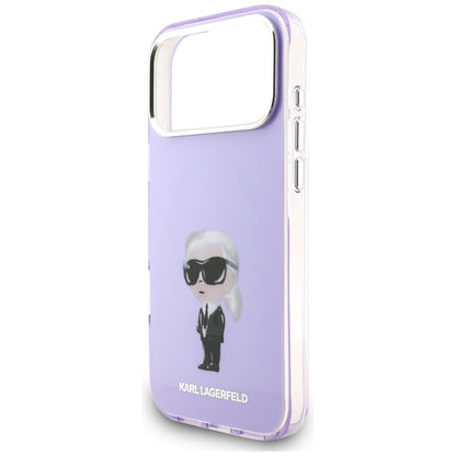 Etui MagSafe dla Apple iPhone 17 Pro Max, Karl Lagerfeld, IML Aquarelle Logo Karl, Fioletowy
