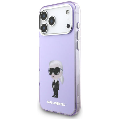 Etui MagSafe dla Apple iPhone 17 Pro Max, Karl Lagerfeld, IML Aquarelle Logo Karl, Fioletowy