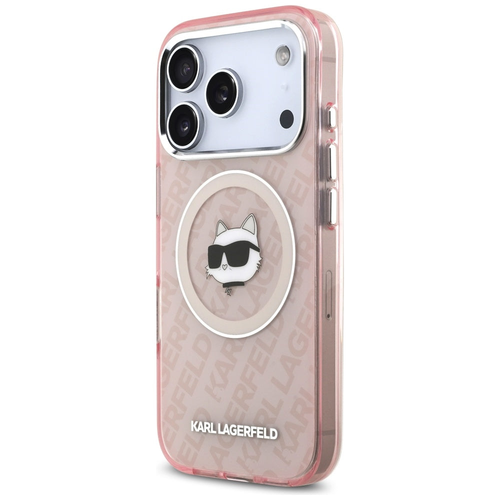 Etui MagSafe dla Apple iPhone 17 Pro Max, Karl Lagerfeld, IML Choupette`s Head, Różowy