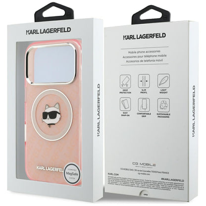 Etui MagSafe dla Apple iPhone 17 Pro Max, Karl Lagerfeld, IML Choupette`s Head, Różowy