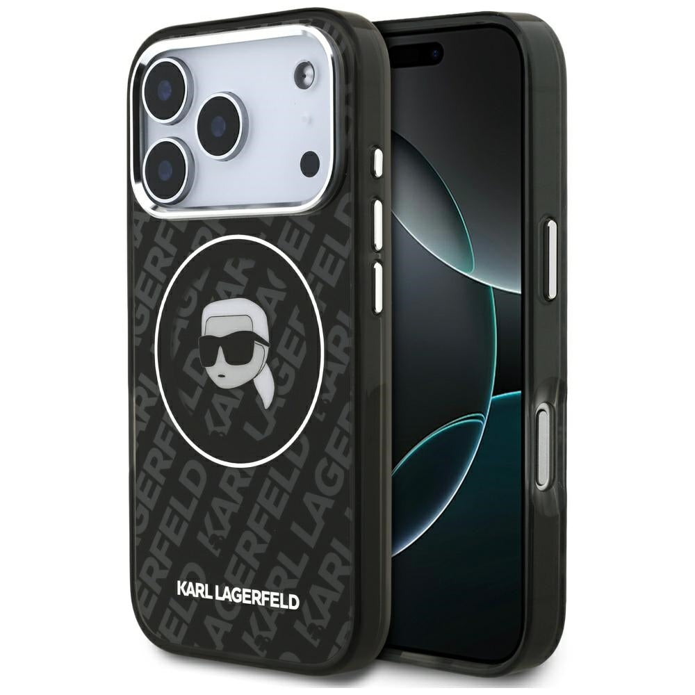 Etui MagSafe dla Apple iPhone 17 Pro Max, Karl Lagerfeld, IML Karl`s Head, Czarne