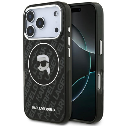 Etui MagSafe dla Apple iPhone 17 Pro Max, Karl Lagerfeld, IML Karl`s Head, Czarne