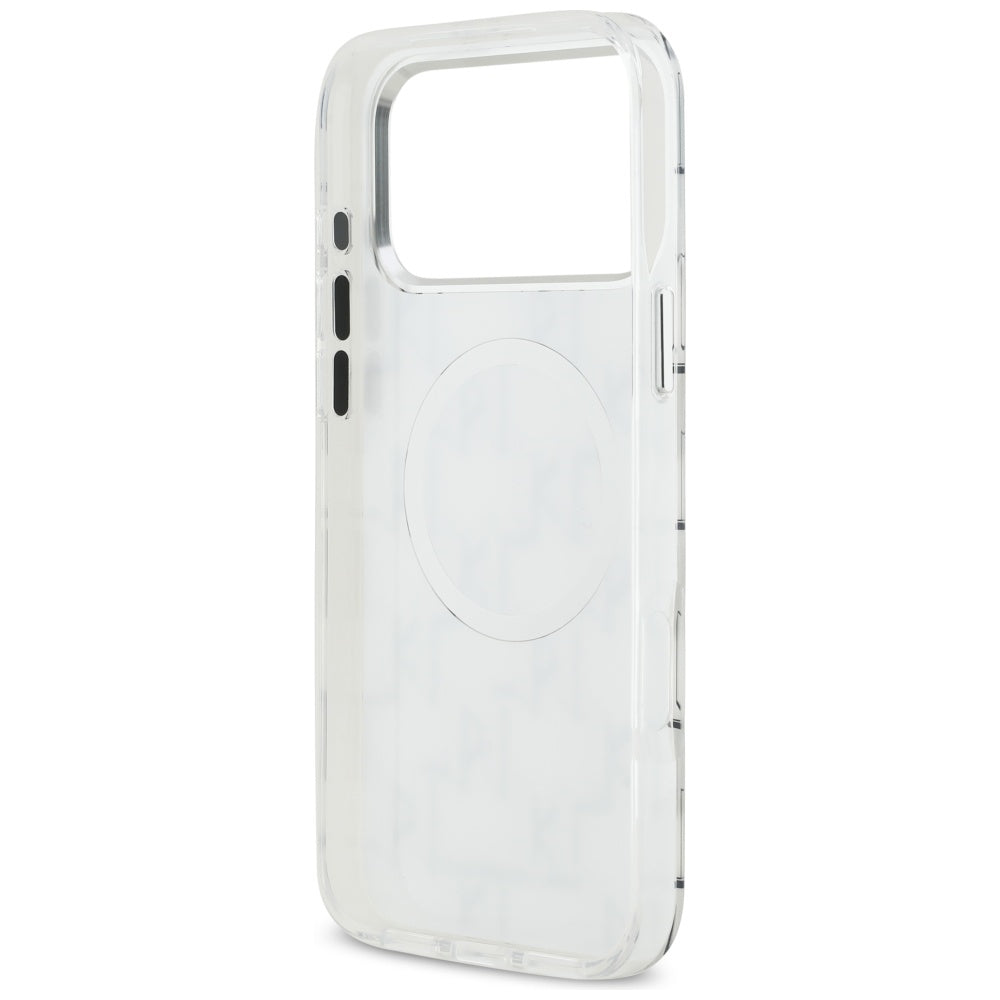 Etui MagSafe dla Apple iPhone 17 Pro Max, Karl Lagerfeld, IML KL Monogram, Białe