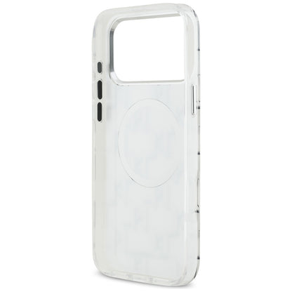 Etui MagSafe dla Apple iPhone 17 Pro Max, Karl Lagerfeld, IML KL Monogram, Białe