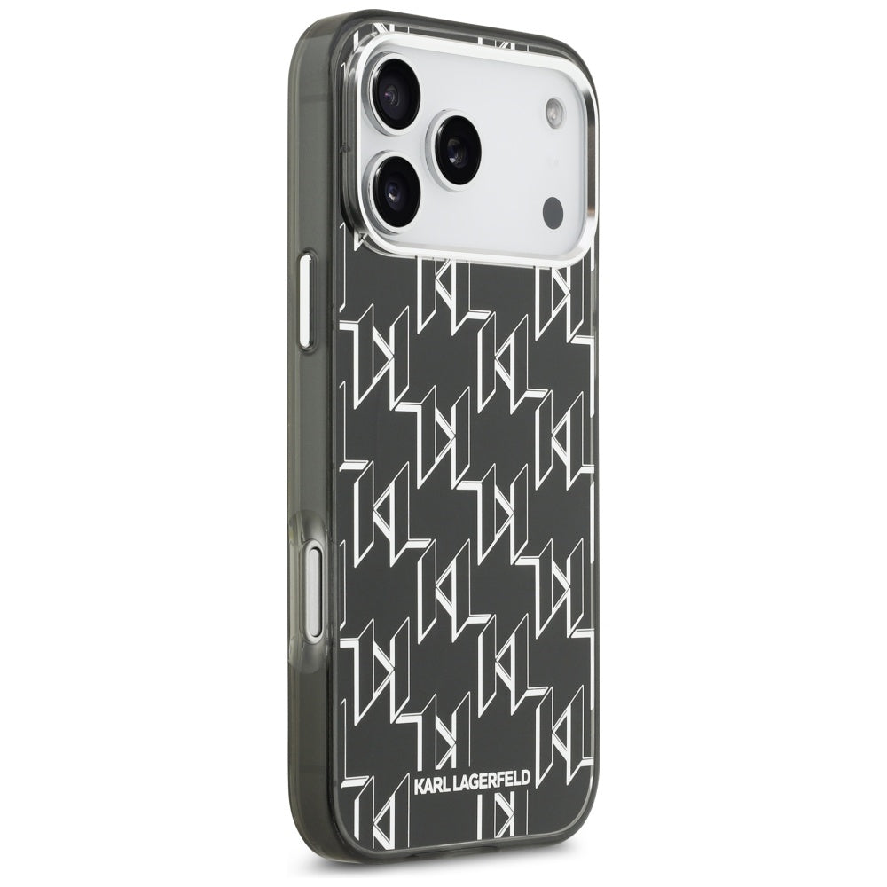 Etui MagSafe dla Apple iPhone 17 Pro Max, Karl Lagerfeld, IML KL Monogram, Czarne