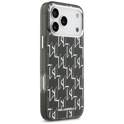 Etui MagSafe dla Apple iPhone 17 Pro Max, Karl Lagerfeld, IML KL Monogram, Czarne