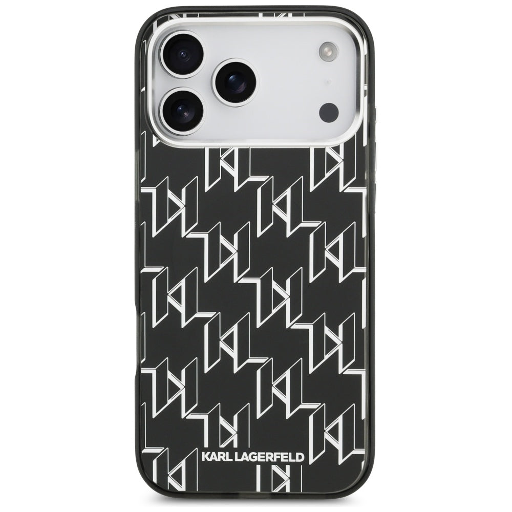 Etui MagSafe dla Apple iPhone 17 Pro Max, Karl Lagerfeld, IML KL Monogram, Czarne