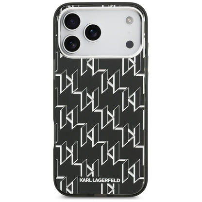 Etui MagSafe dla Apple iPhone 17 Pro Max, Karl Lagerfeld, IML KL Monogram, Czarne
