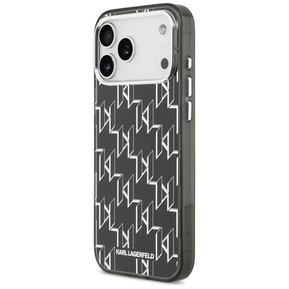 Etui MagSafe dla Apple iPhone 17 Pro Max, Karl Lagerfeld, IML KL Monogram, Czarne