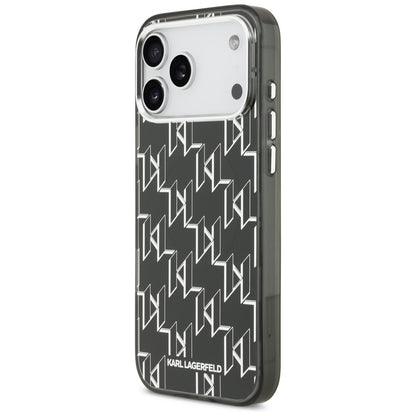 Etui MagSafe dla Apple iPhone 17 Pro Max, Karl Lagerfeld, IML KL Monogram, Czarne