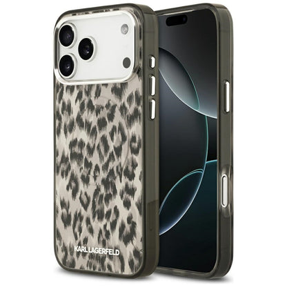 Etui MagSafe dla Apple iPhone 17 Pro Max, Karl Lagerfeld, Wzór Leopard IML, Brązowy