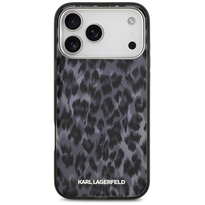 Etui MagSafe dla Apple iPhone 17 Pro Max, Karl Lagerfeld, Wzór Leopard IML, Czarne