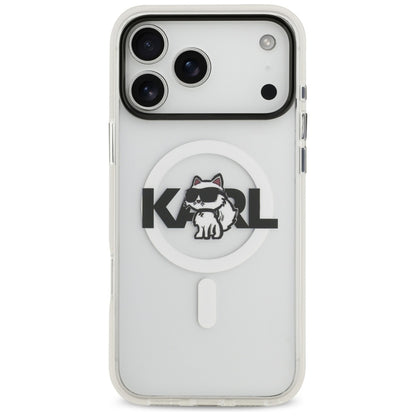 Etui MagSafe dla Apple iPhone 17 Pro Max, Karl Lagerfeld, IML Sketch Logo Choupette, Przezroczyste