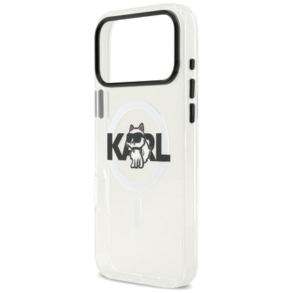 Etui MagSafe dla Apple iPhone 17 Pro Max, Karl Lagerfeld, IML Sketch Logo Choupette, Przezroczyste