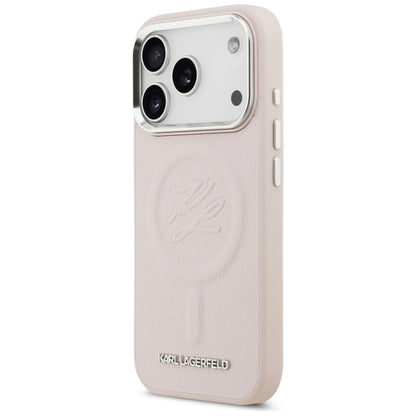 Etui MagSafe dla Apple iPhone 17 Pro Max, Karl Lagerfeld, Initial & Metal Logo, Różowy