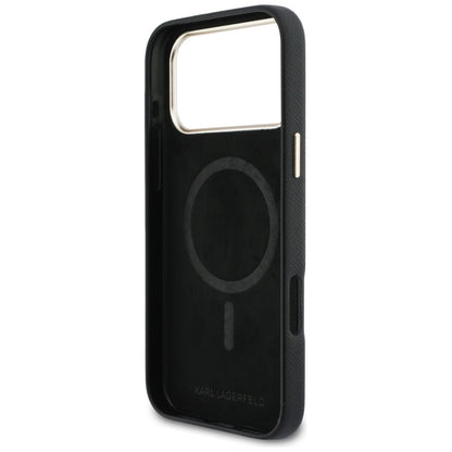 Etui MagSafe dla Apple iPhone 17 Pro Max, Karl Lagerfeld, logo Karl Head, Czarne