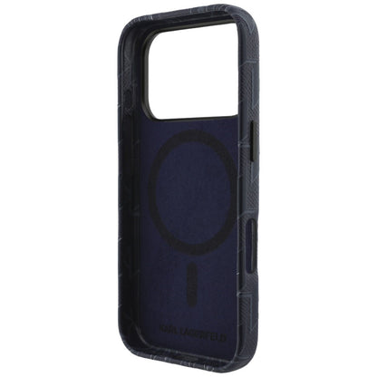 Etui MagSafe dla Apple iPhone 17 Pro Max, Karl Lagerfeld, logo KL Monogram, Niebieskie