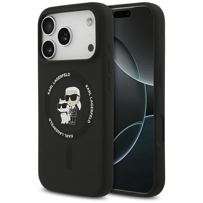 Etui MagSafe dla Apple iPhone 17 Pro Max, Karl Lagerfeld, Ring Karl & Choupette, Czarne