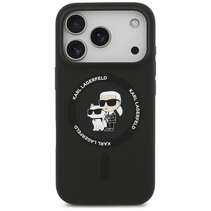 Etui MagSafe dla Apple iPhone 17 Pro Max, Karl Lagerfeld, Ring Karl & Choupette, Czarne