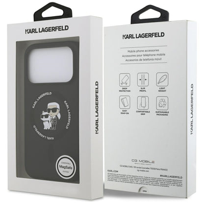 Etui MagSafe dla Apple iPhone 17 Pro Max, Karl Lagerfeld, Ring Karl & Choupette, Czarne