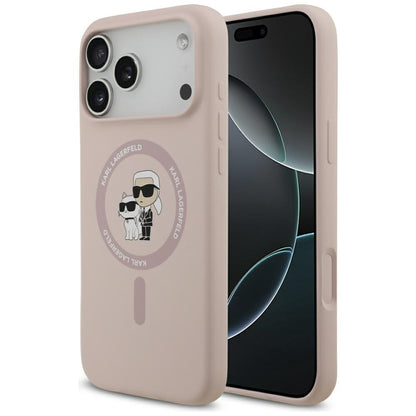Etui MagSafe dla Apple iPhone 17 Pro Max, Karl Lagerfeld, Ring Karl & Choupette, Różowy