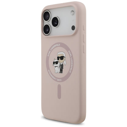 Etui MagSafe dla Apple iPhone 17 Pro Max, Karl Lagerfeld, Ring Karl & Choupette, Różowy