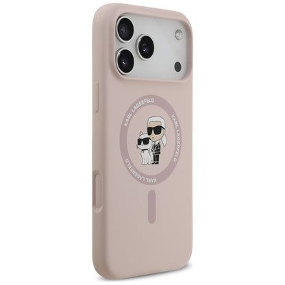Etui MagSafe dla Apple iPhone 17 Pro Max, Karl Lagerfeld, Ring Karl & Choupette, Różowy
