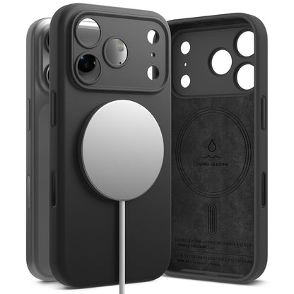 Etui MagSafe dla Apple iPhone 17 Pro Max, Ringke, Silikonowe, Czarne