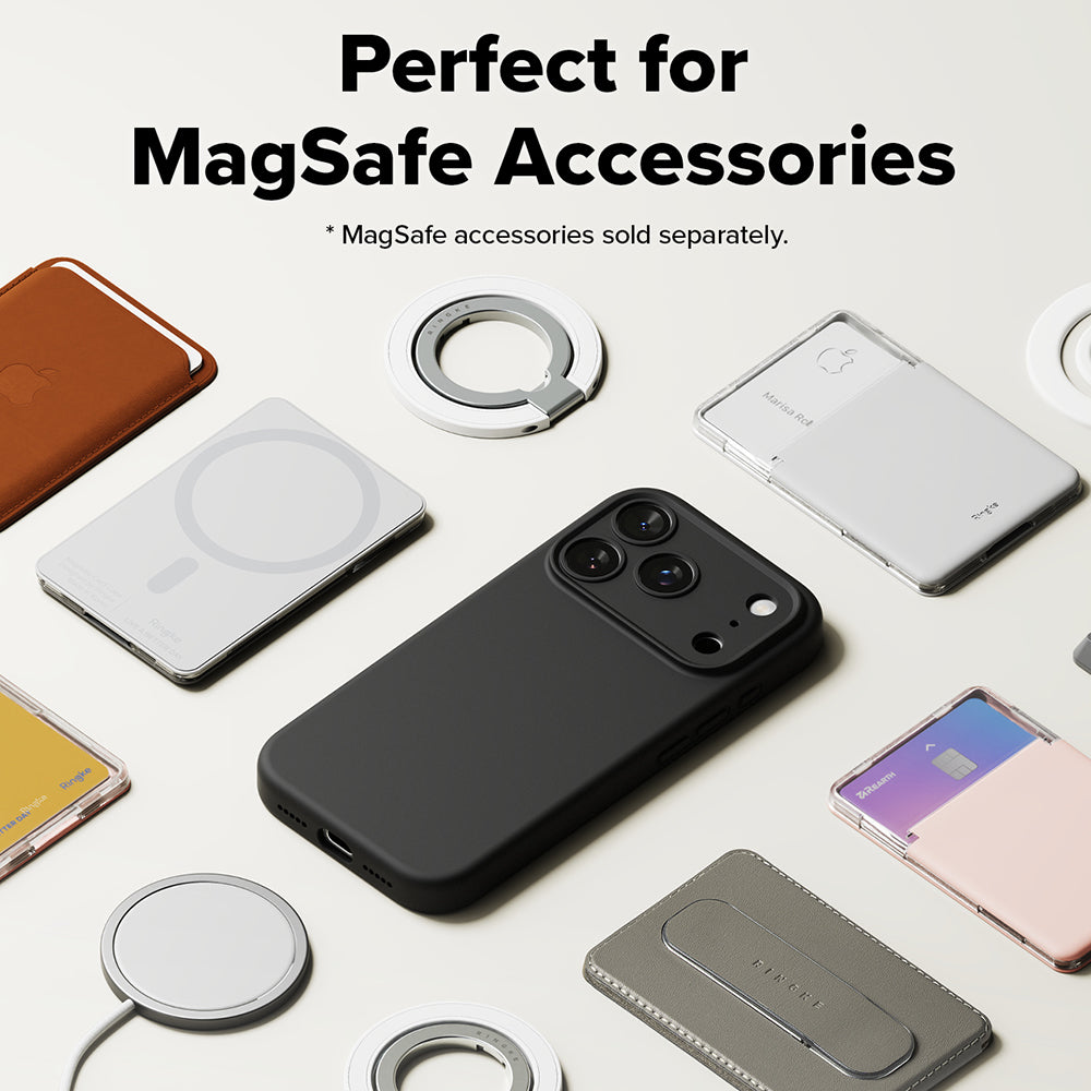 Etui MagSafe dla Apple iPhone 17 Pro Max, Ringke, Silikonowe, Czarne