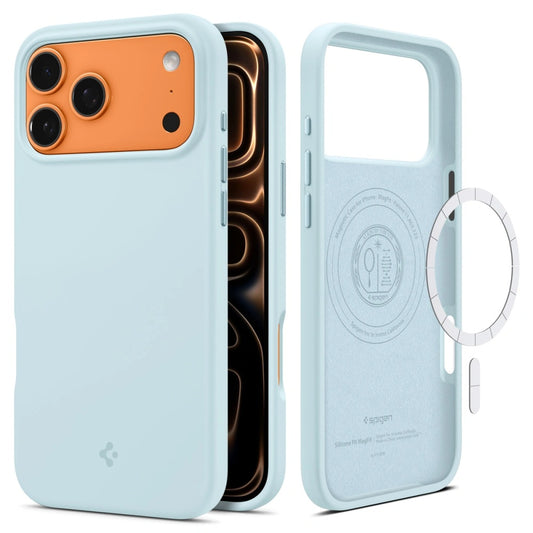 Etui MagSafe dla Apple iPhone 17 Pro Max, Spigen, Silicone Fit, Niebieski