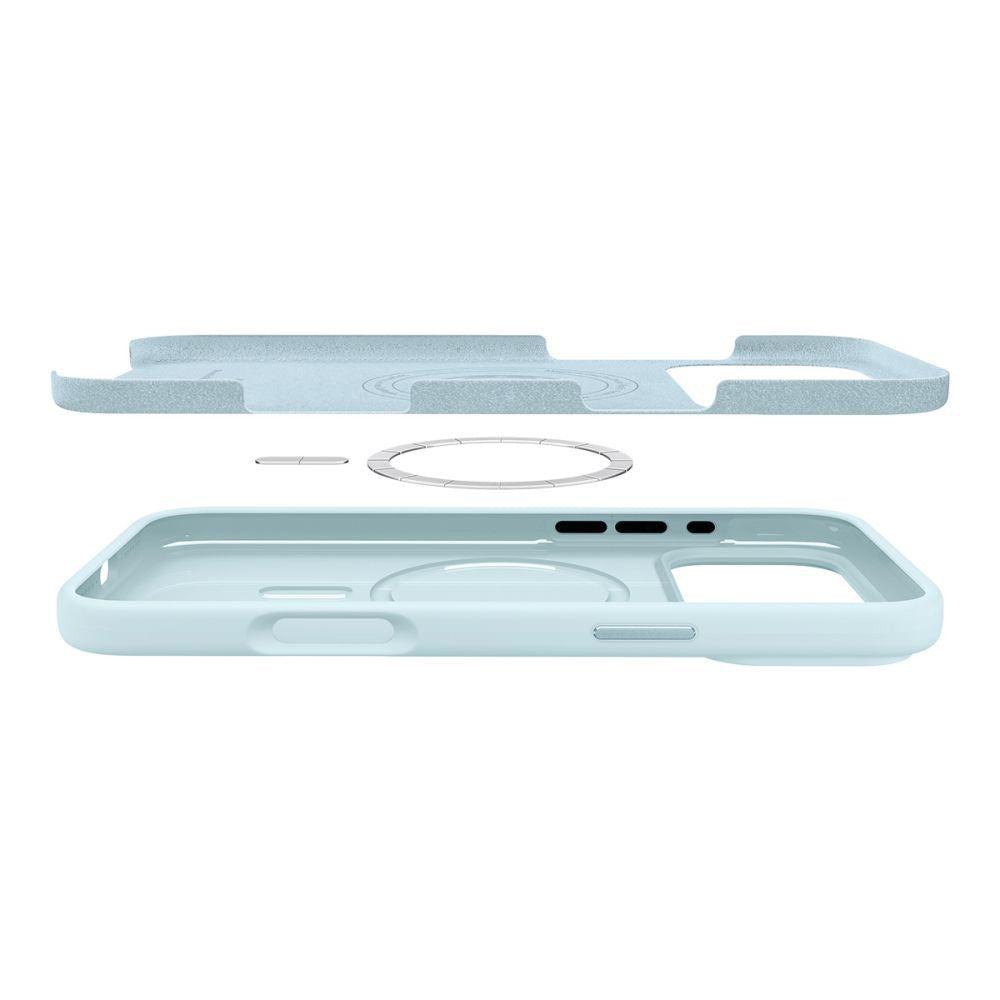Etui MagSafe dla Apple iPhone 17 Pro Max, Spigen, Silicone Fit, Niebieski