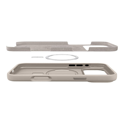 Etui MagSafe dla Apple iPhone 17 Pro Max, Spigen, Silicone Fit, Kremowy