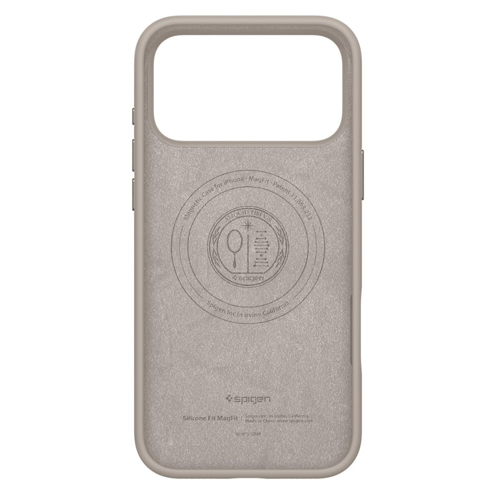 Etui MagSafe dla Apple iPhone 17 Pro Max, Spigen, Silicone Fit, Kremowy