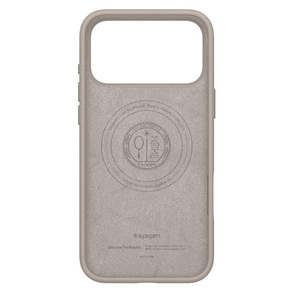 Etui MagSafe dla Apple iPhone 17 Pro Max, Spigen, Silicone Fit, Kremowy