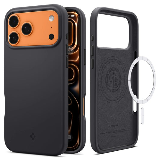 Etui MagSafe dla Apple iPhone 17 Pro Max, Spigen, Silicone Fit, Czarne