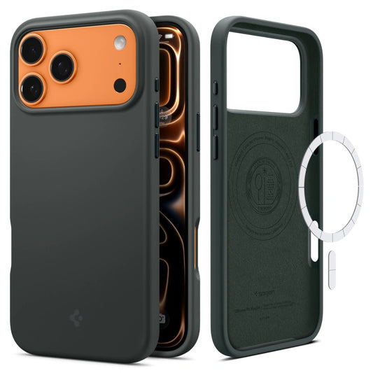 Etui MagSafe dla Apple iPhone 17 Pro Max, Spigen, Silicone Fit, Zielone