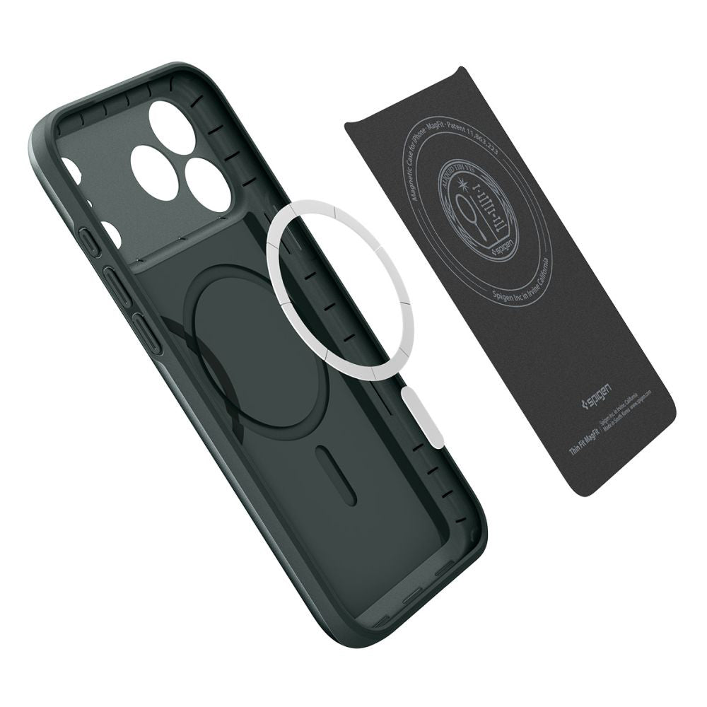 Etui MagSafe do Apple iPhone 17 Pro Max, Spigen, Thin Fit, Zielony ACS10275